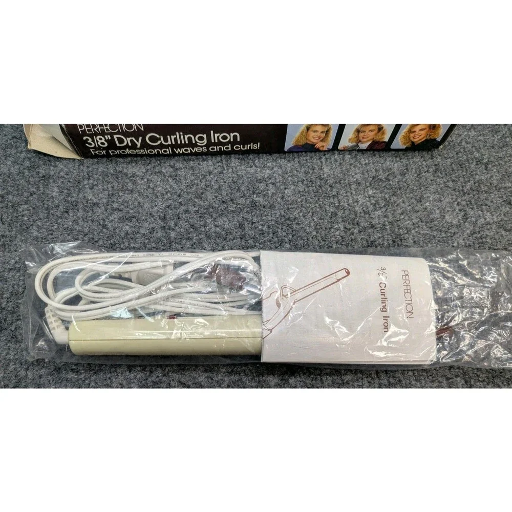Vintage Perfection 3/8” Dry Curling Iron NOS New In Box Model H53A-0165